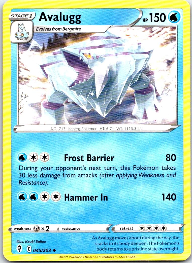Avalugg - 045/203 - - EVOLVING SKIES - Pokemon - Uncommon | AB29-36