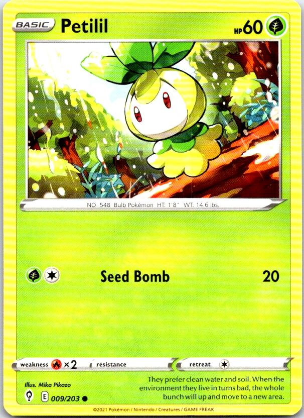 Petilil - 009/203 - - EVOLVING SKIES - Pokemon - Common | AC08-35