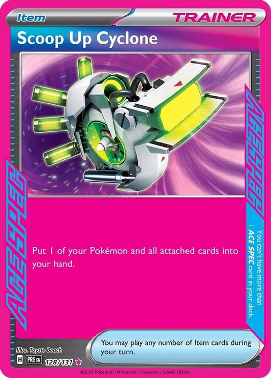 Scoop Up Cyclone - 128/131 - Holo - PRISMATIC EVOLUTIONS - Pokemon - | AA29-2