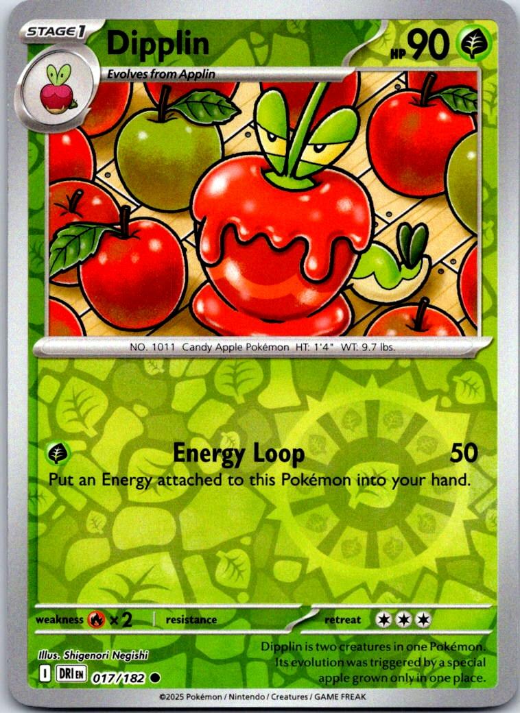 Dipplin - 017/182 - Reverse Holo - DESTINED RIVALS - Pokemon - Common | AA123-29