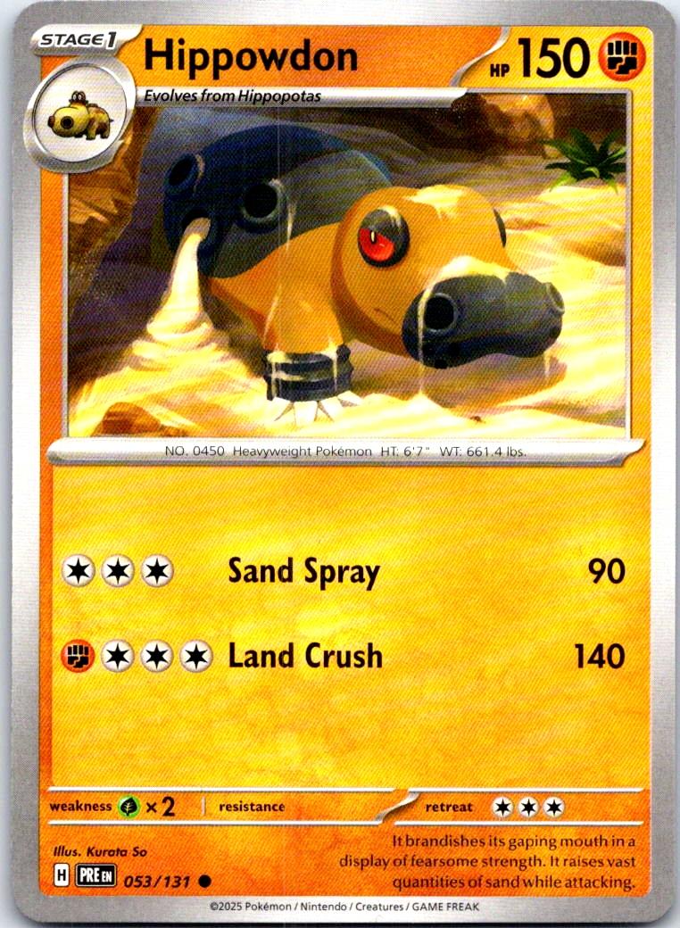 Hippowdon - 053/131 - - PRISMATIC EVOLUTIONS - Pokemon - Common | AB68-1