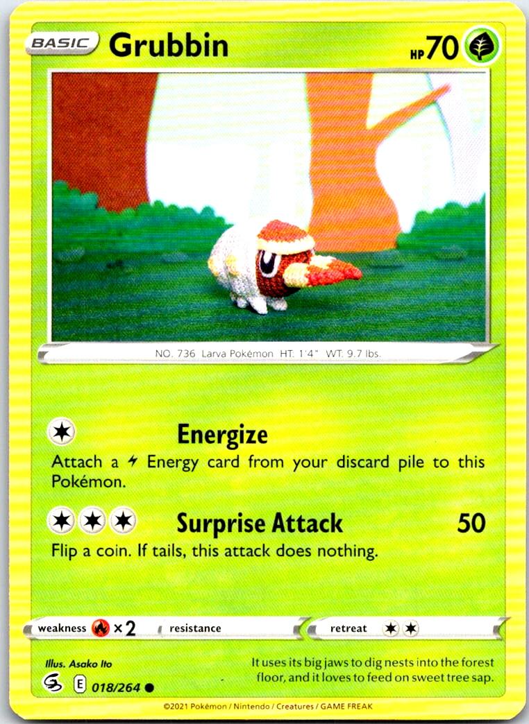 Grubbin - 018/264 - - FUSION STRIKE - Pokemon - Common | AB40-25