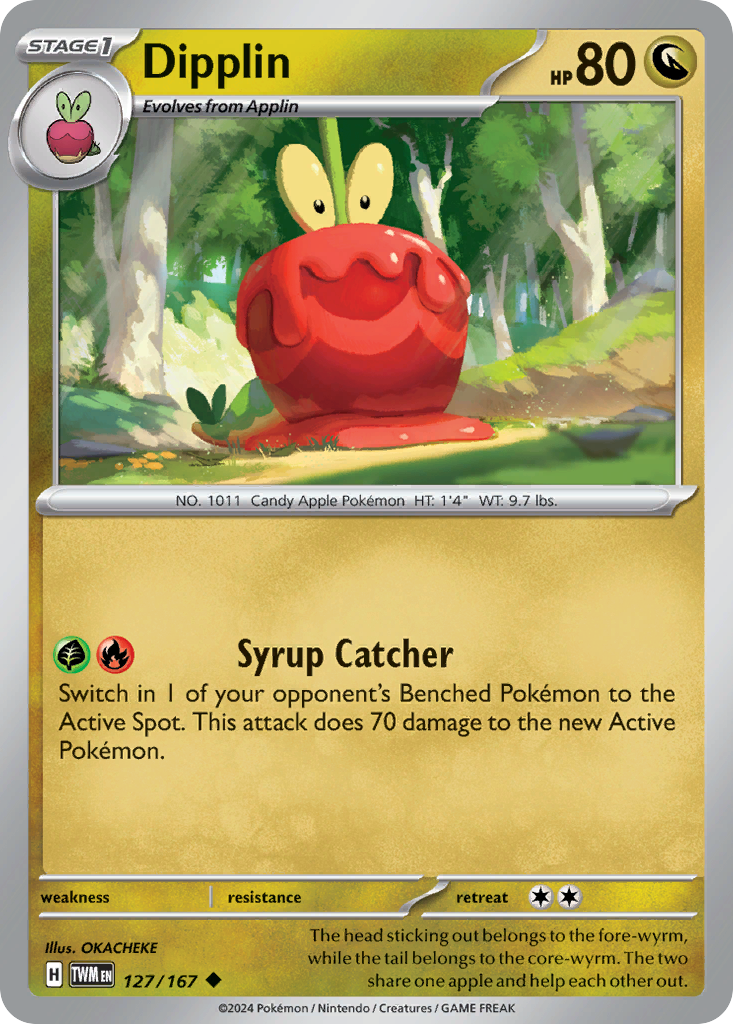 Dipplin - 127/167 - - TWILIGHT MASQUERADE - Pokemon - Uncommon | AA46-8