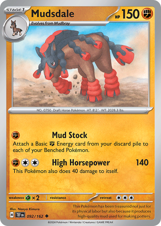 Mudsdale - 092/162 - - TEMPORAL FORCES - Pokemon - Uncommon | AA29-69