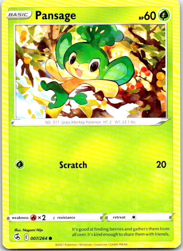 Pansage - 007/264 - - FUSION STRIKE - Pokemon - Common | AC02-46