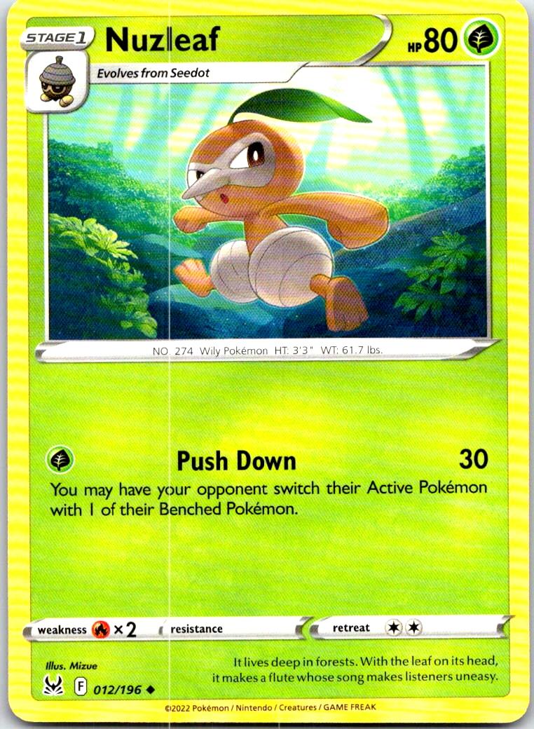 Nuzleaf - 012/196 - - LOST ORIGIN - Pokemon - Uncommon | AB44-40