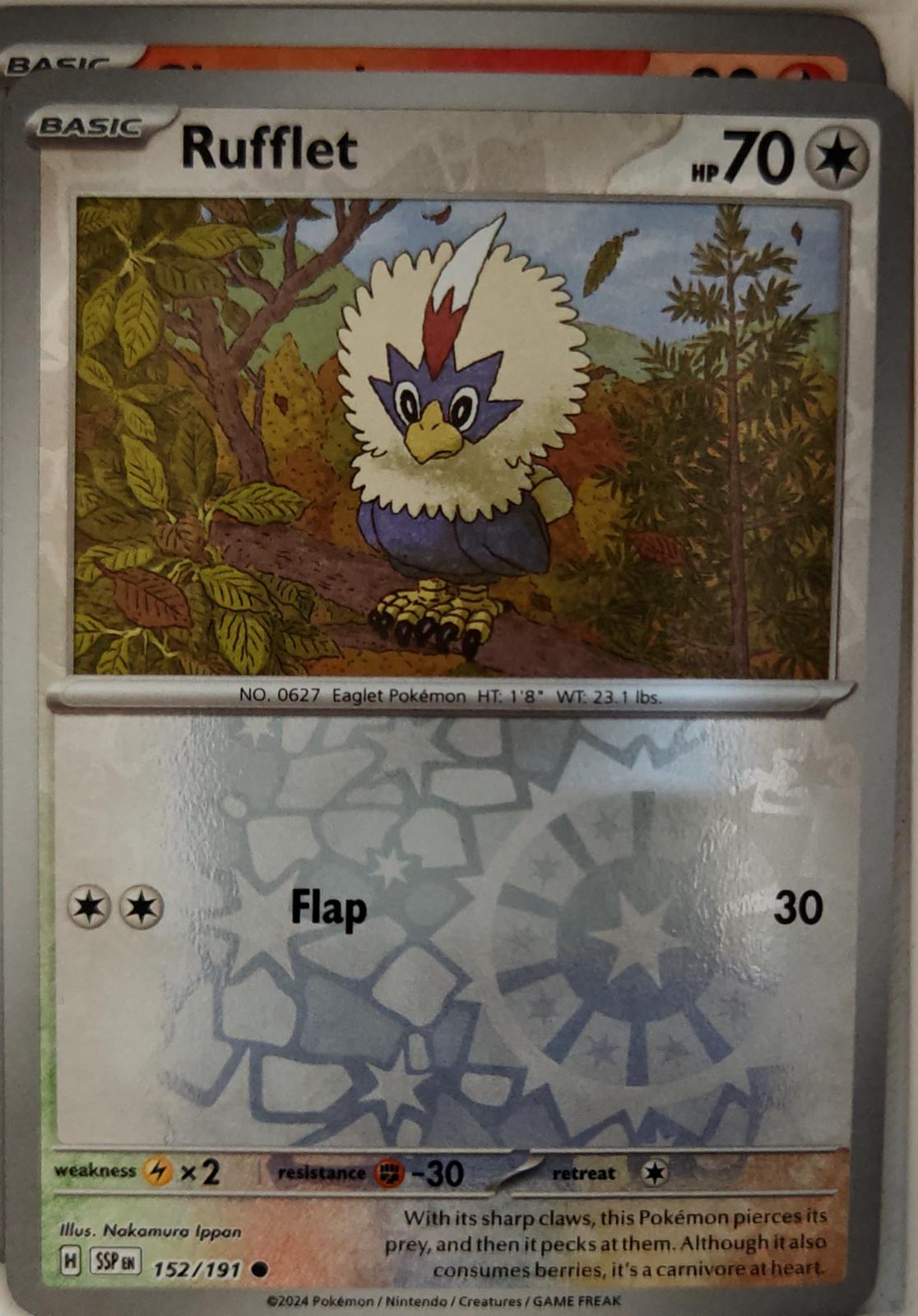 Rufflet - 152/191 - Reverse Holo - SURGING SPARKS - Pokemon - Common | AA19-5