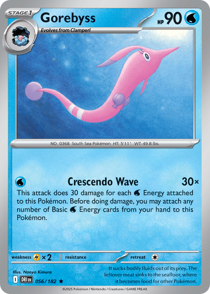 Gorebyss - 056/182 - Holo - DESTINED RIVALS - Pokemon - Rare | AA13-9