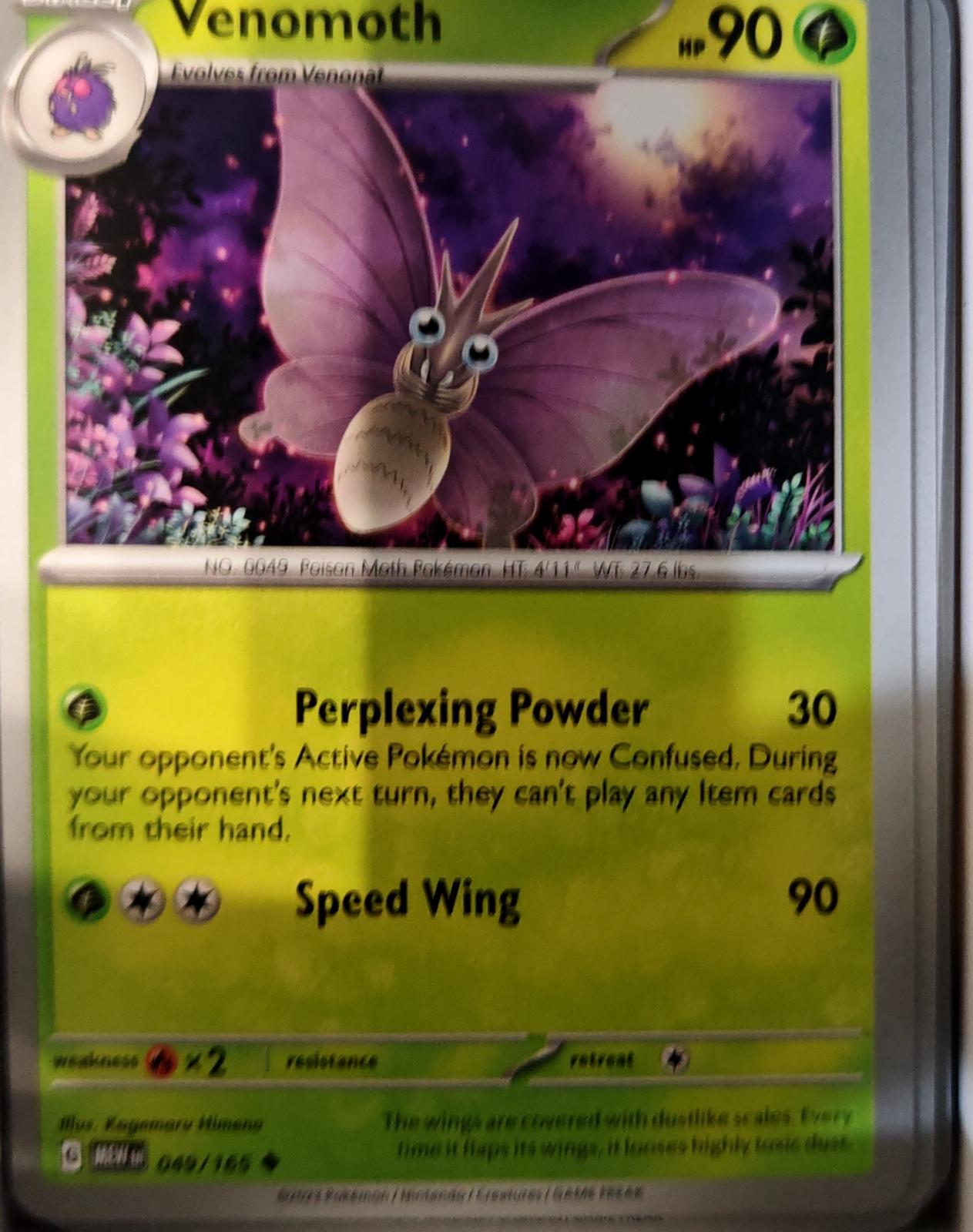 Venomoth - 049/165 - - 151 - Pokemon - Uncommon | AA74-35