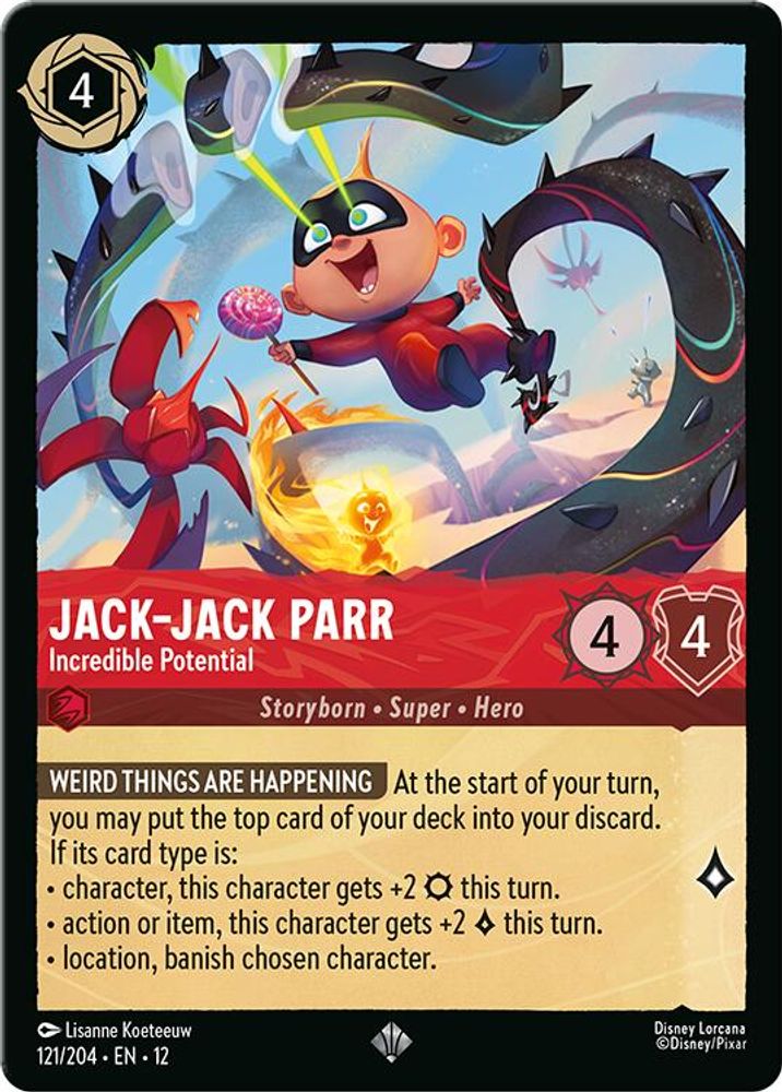 Jack-Jack Parr - Incredible Potential - 121/204 - - WILDS UNKNOWN - Lorcana - | LAA03-16