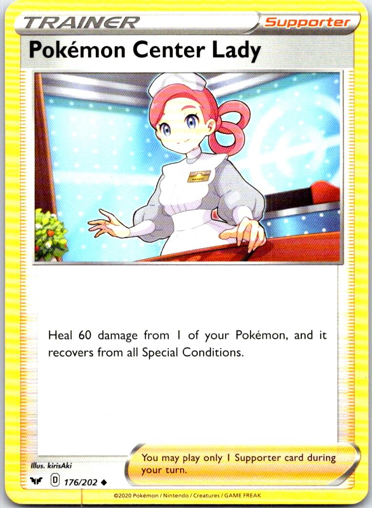 Pokemon Center Lady - 176/202 - - SWORD & SHIELD - Pokemon - Uncommon | AB21-24
