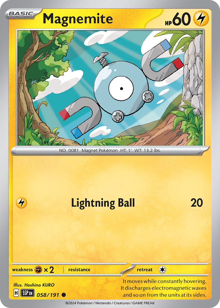 Magnemite - 058/191 - - SURGING SPARKS - Pokemon - Common | AA48-49