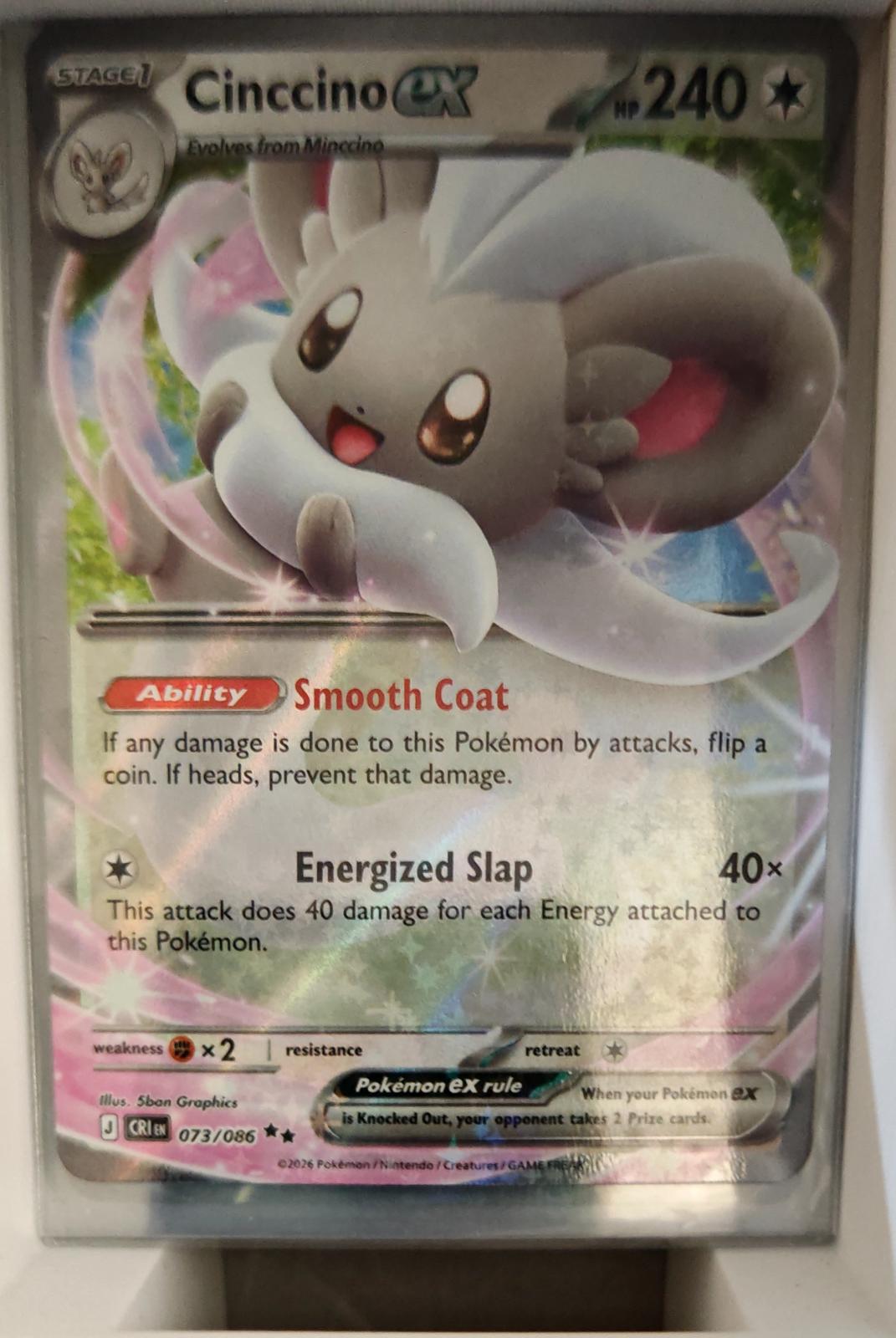 Cinccino ex - 073/086 - Holo - CHAOS RISING - Pokemon - Double Rare | AA37-16