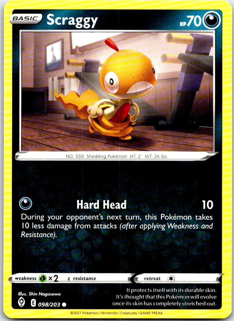 Scraggy - 098/203 - - EVOLVING SKIES - Pokemon - Common | AB37-30