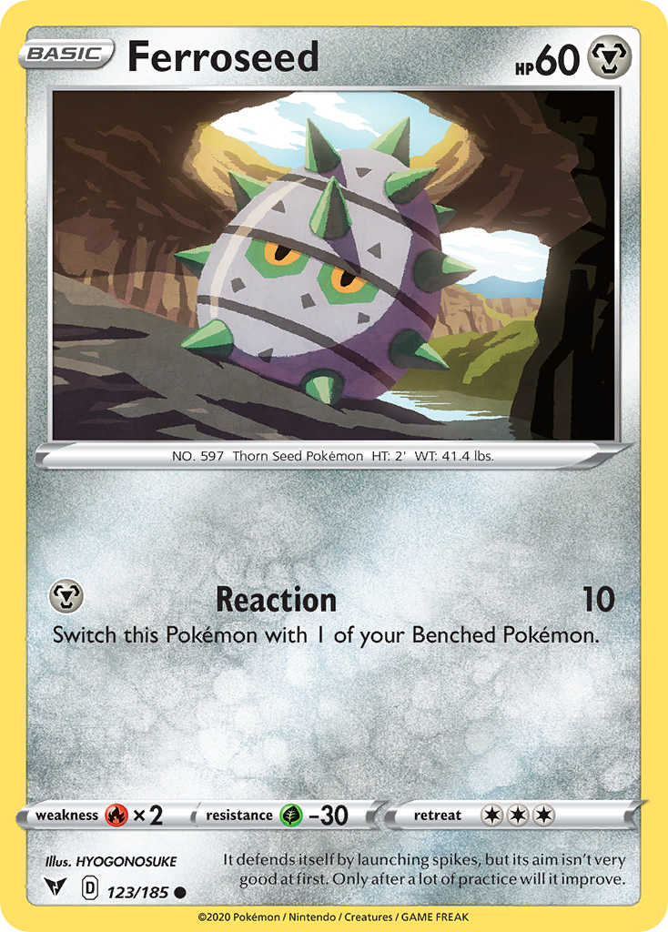 Ferroseed - 123/185 - - VIVID VOLTAGE - Pokemon - Common | AA66-34