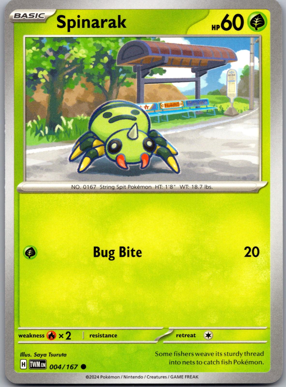 Spinarak - 004/167 - - TWILIGHT MASQUERADE - Pokemon - Common | AA88-26