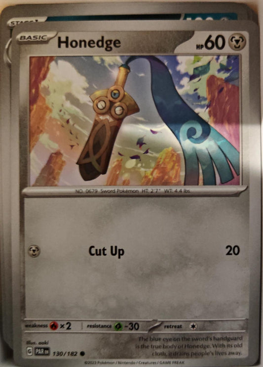 Honedge - 130/182 - - PARADOX RIFT - Pokemon - Common | AA01-97