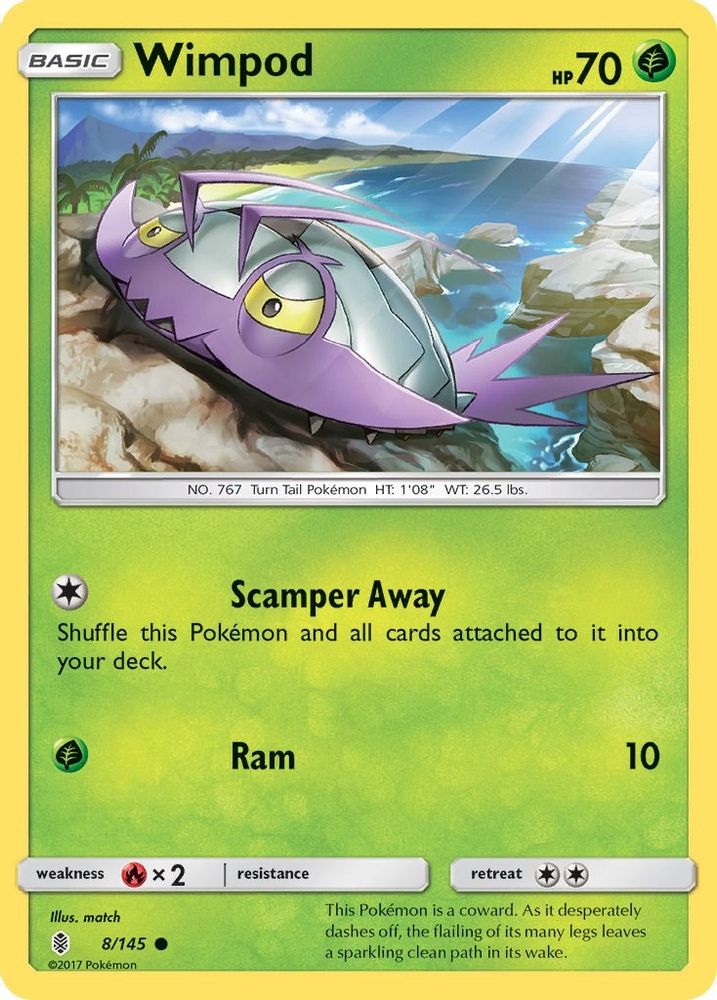 Wimpod - 8/145 - - GUARDIANS RISING - Pokemon - Common | AA73-5