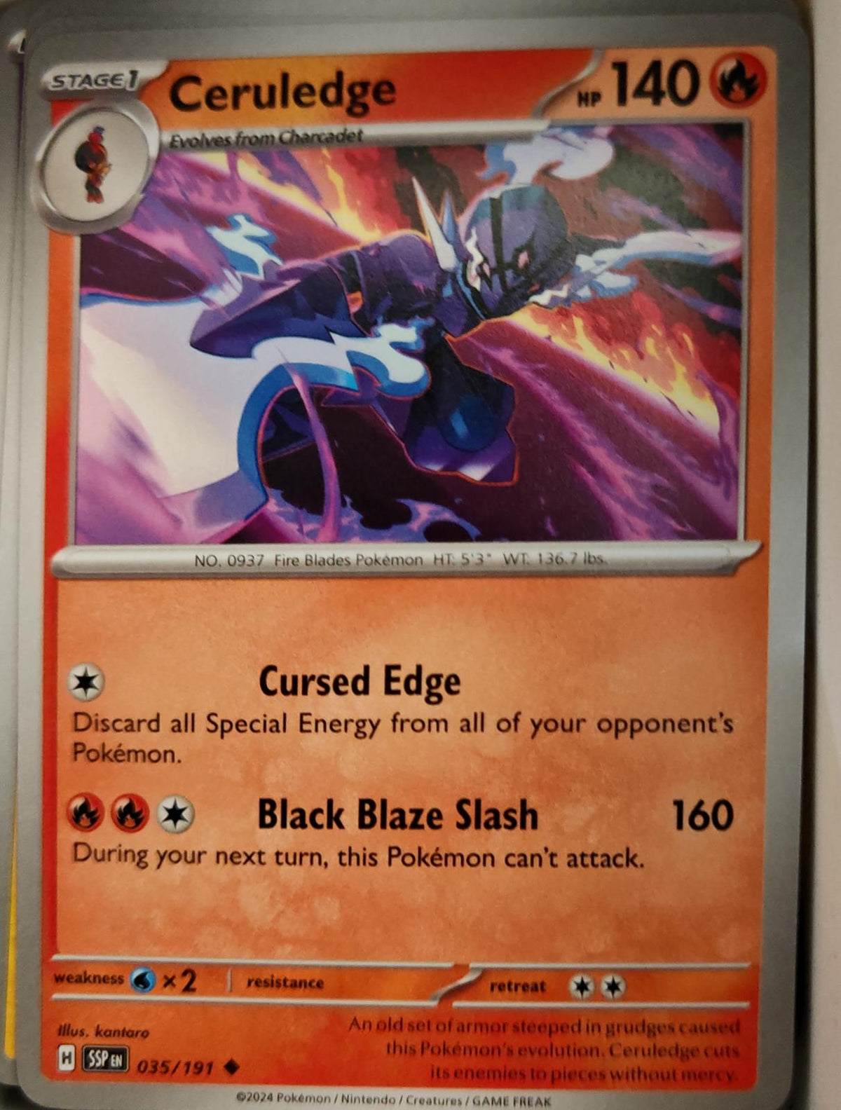 Ceruledge - 035/191 - - SURGING SPARKS - Pokemon - Uncommon | AA09-40