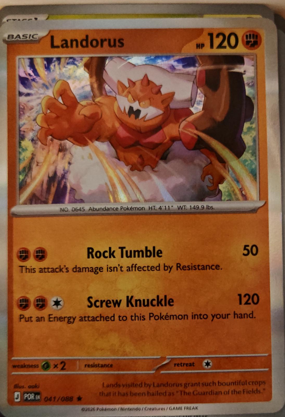 Landorus - 041/088 - Holo - PERFECT ORDER - Pokemon - Rare | AA01-34