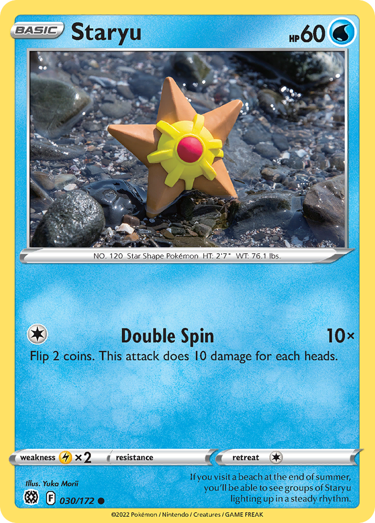 Staryu - 030/172 - - BRILLIANT STARS - Pokemon - Common | AA21-19
