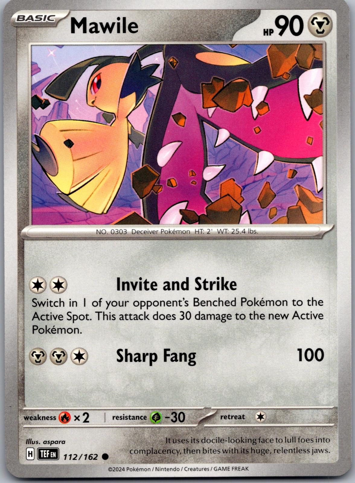 Mawile - 112/162 - - TEMPORAL FORCES - Pokemon - Common | AA79-9