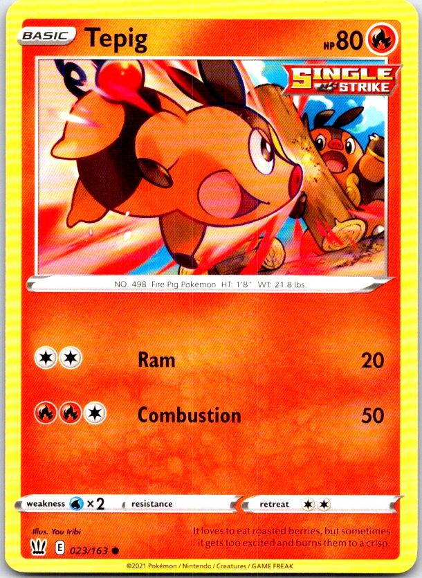Tepig - 023/163 - - BATTLE STYLES - Pokemon - Common | AB98-38