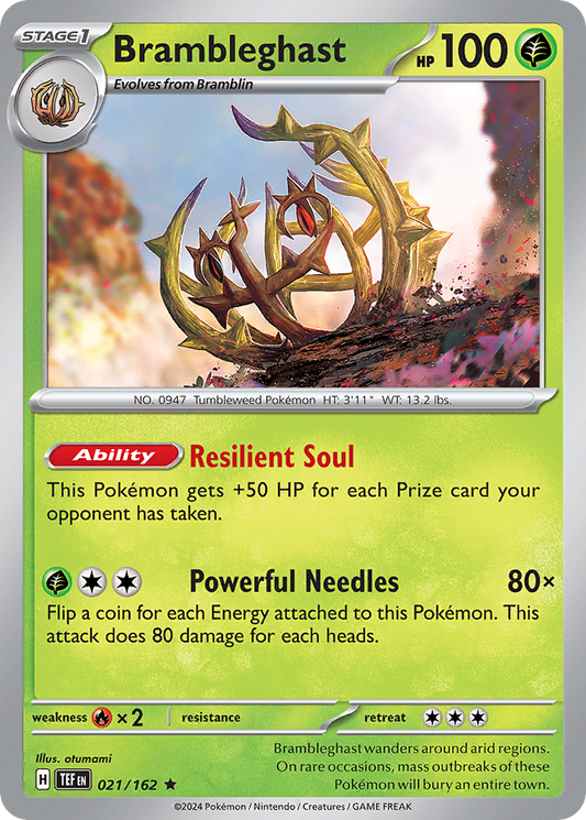 Brambleghast - 021/162 - Holo - TEMPORAL FORCES - Pokemon - Rare | AA24-12