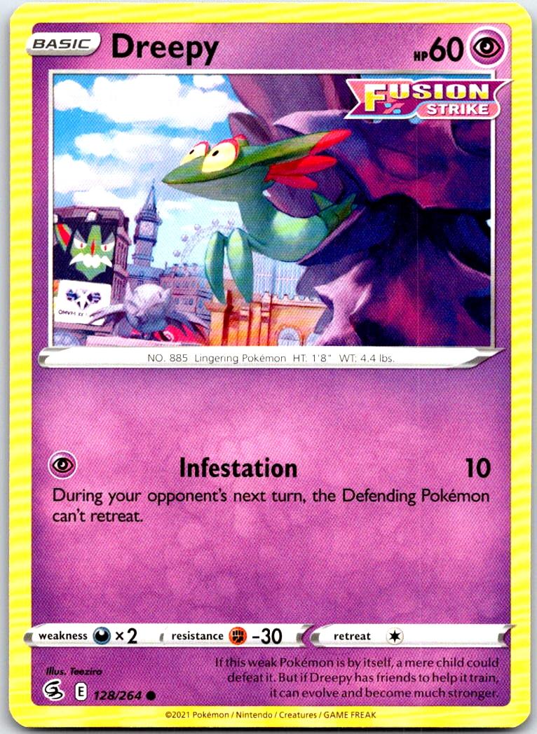 Dreepy - 128/264 - - FUSION STRIKE - Pokemon - Common | AB39-48