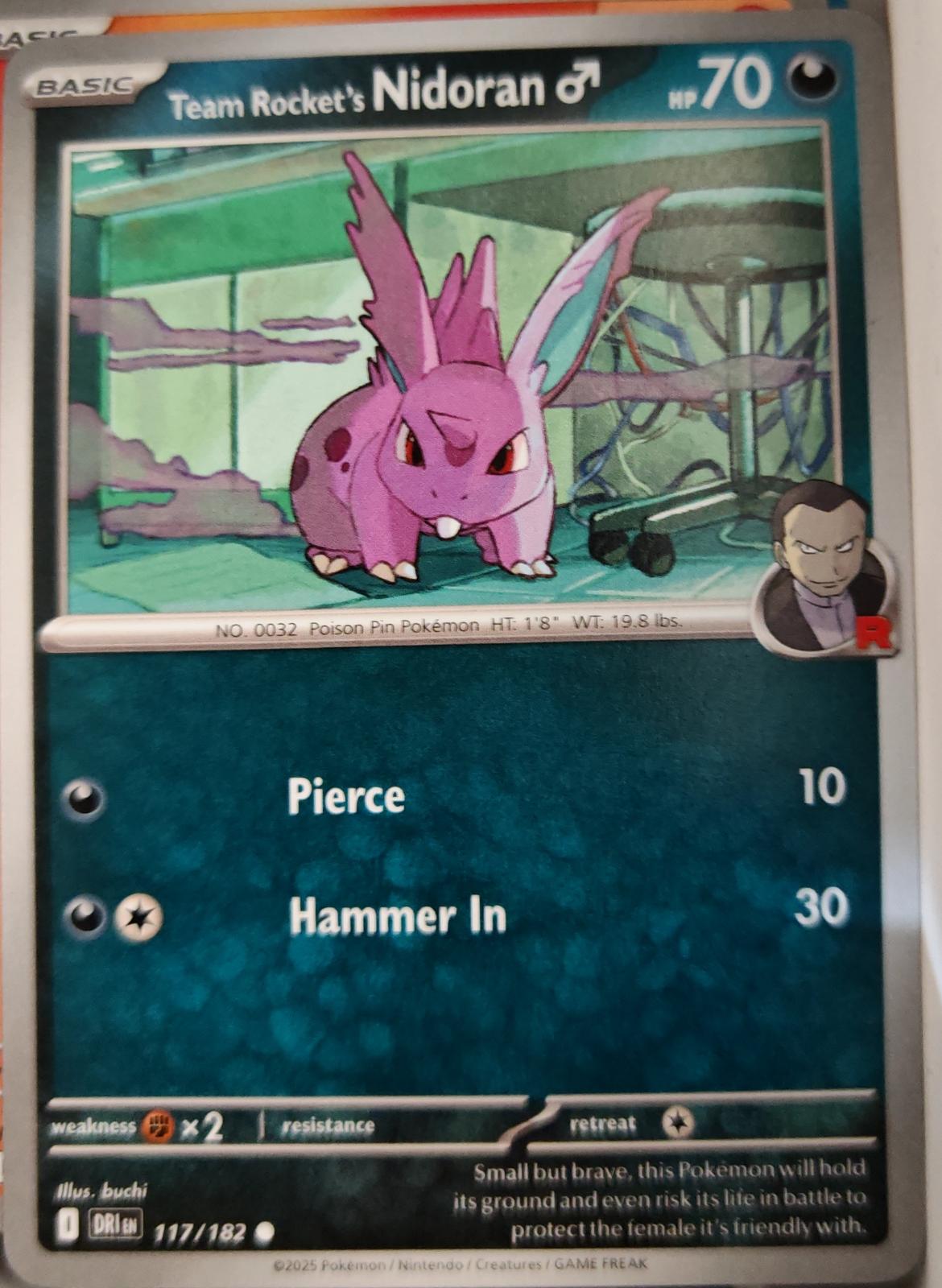 Team Rocket's NidoranM - 117/182 - - DESTINED RIVALS - Pokemon - | AA10-60
