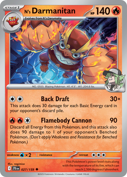 N's Darmanitan - 027/159 - - JOURNEY TOGETHER - Pokemon - Uncommon | AA47-48