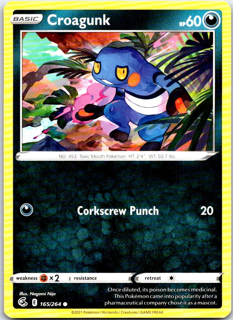 Croagunk - 165/264 - - FUSION STRIKE - Pokemon - Common | AB33-21
