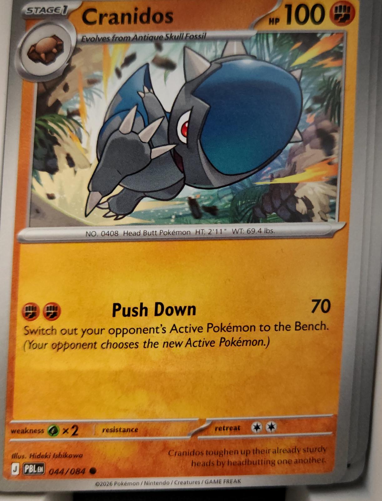 Cranidos - 044/084 - - PITCH BLACK - Pokemon - Common | AA17-83
