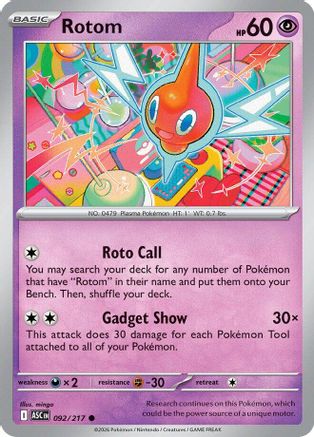 Rotom - 092/217 - - ASCENDED HEROES - Pokemon - Common | AA11-61