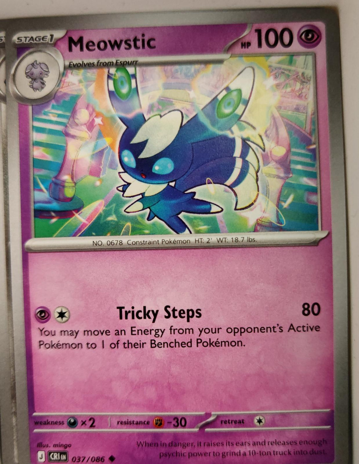 Meowstic - 037/086 - - CHAOS RISING - Pokemon - Uncommon | AA08-96