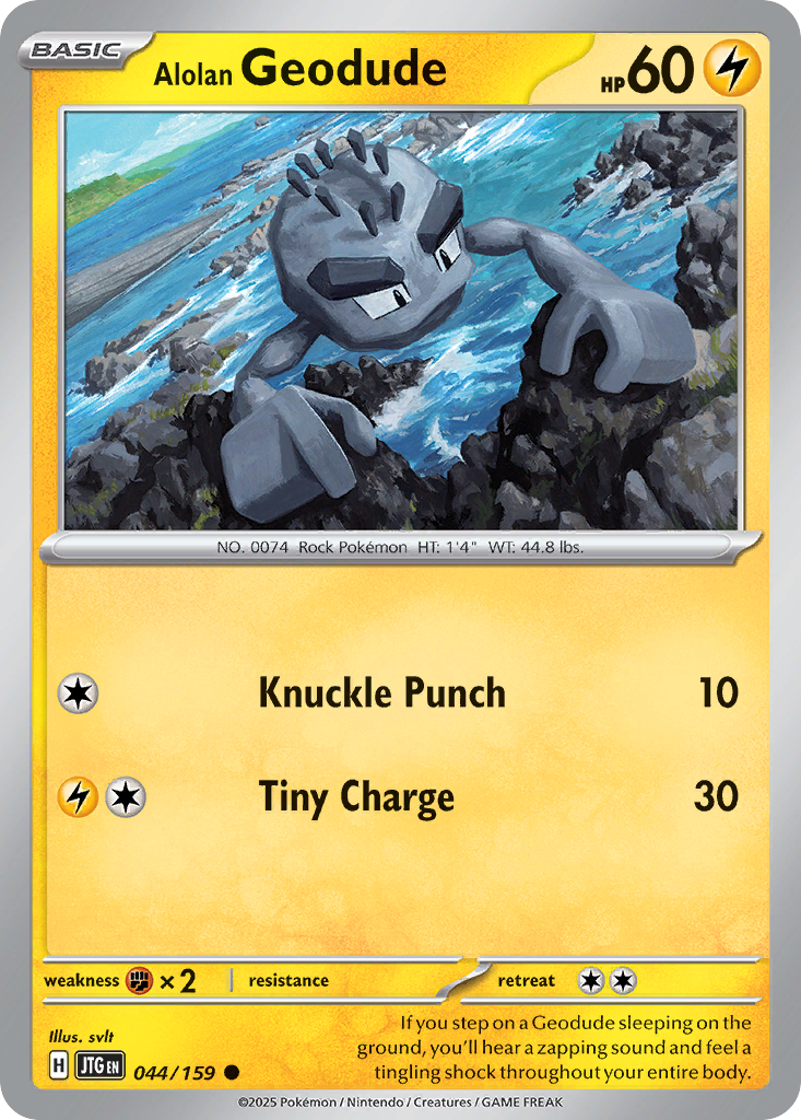 Alolan Geodude - 044/159 - - JOURNEY TOGETHER - Pokemon - Common | AA51-13