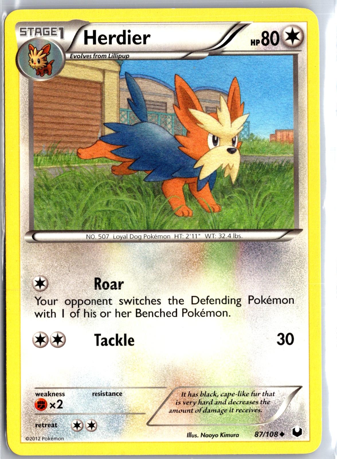 Herdier - 87/108 - - DARK EXPLORERS - Pokemon - Uncommon | AA117-17