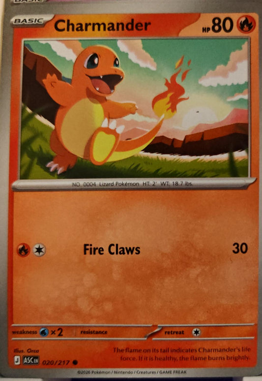 Charmander - 020/217 - - ASCENDED HEROES - Pokemon - Common | AA01-76
