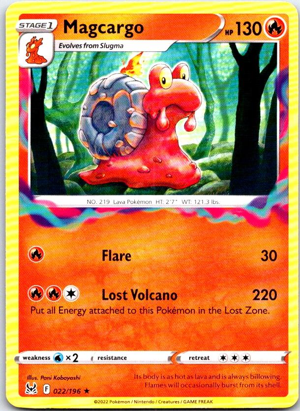 Magcargo - 022/196 - - LOST ORIGIN - Pokemon - Rare | AC19-13
