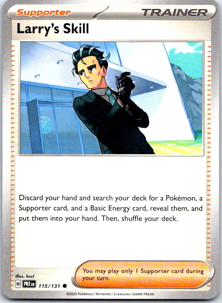 Larry's Skill - 115/131 - - PRISMATIC EVOLUTIONS - Pokemon - Common | AB30-50