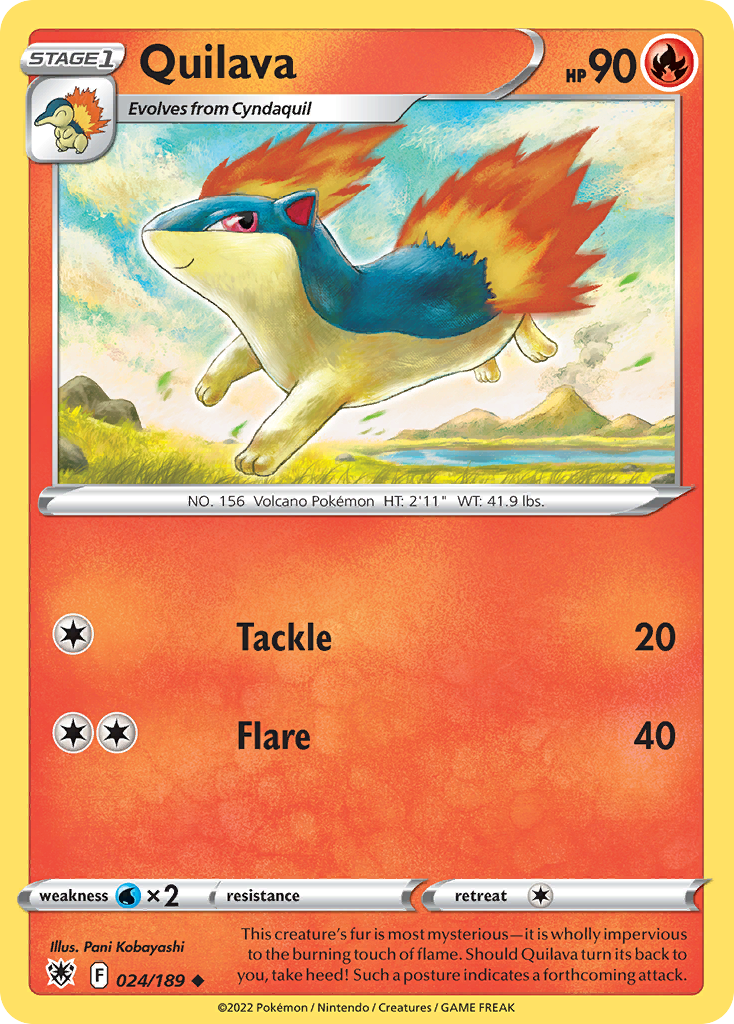 Quilava - 024/189 - - ASTRAL RADIANCE - Pokemon - Uncommon | AA89-34