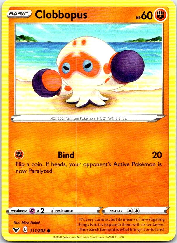 Clobbopus - 111/202 - - SWORD & SHIELD - Pokemon - Common | AB98-35