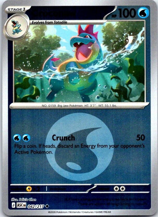 Croconaw (Energy Symbol Pattern) - 042/217 - Reverse Holo - ASCENDED HEROES - Pokemon - | AC27-49