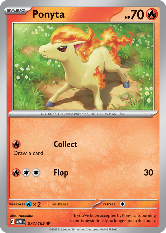 Ponyta - 077/165 - - 151 - Pokemon - Common | AA74-38