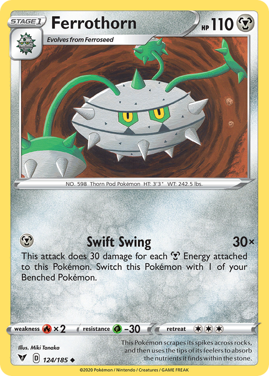 Ferrothorn - 124/185 - - VIVID VOLTAGE - Pokemon - Uncommon | AA91-36