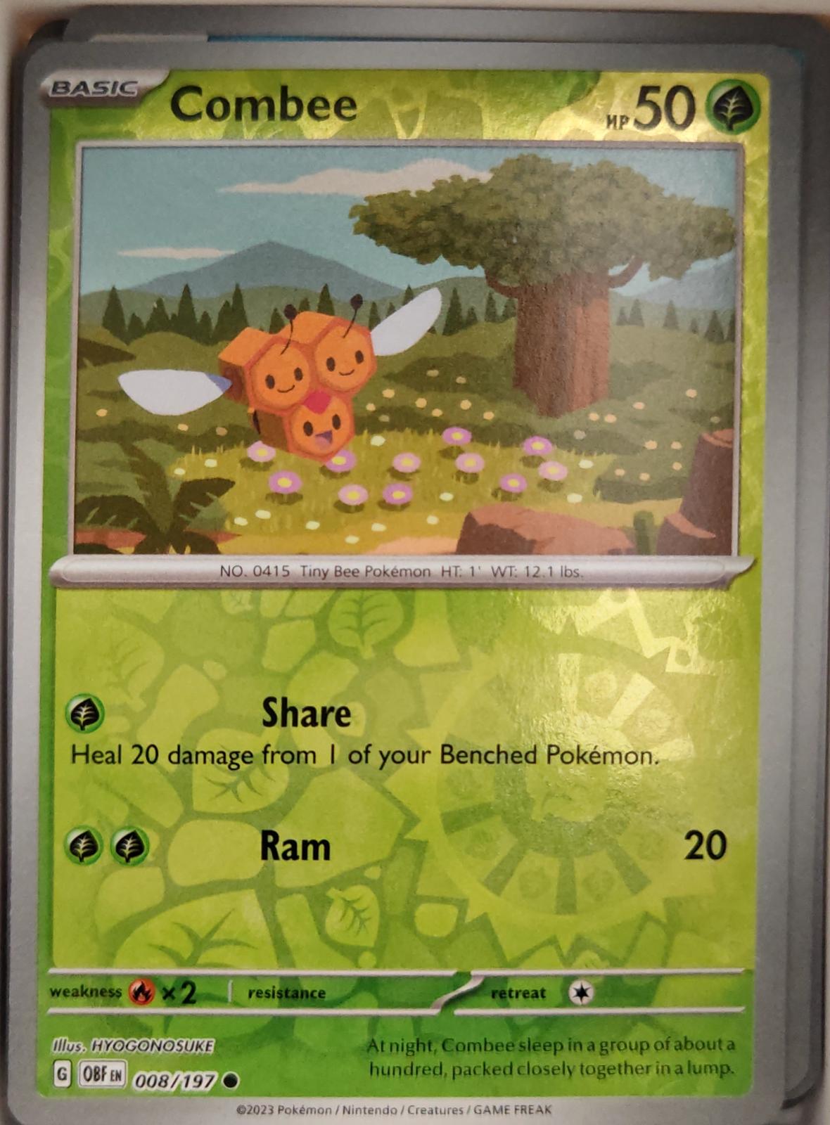 Combee - 008/197 - Reverse Holo - OBSIDIAN FLAMES - Pokemon - Common | AA04-21