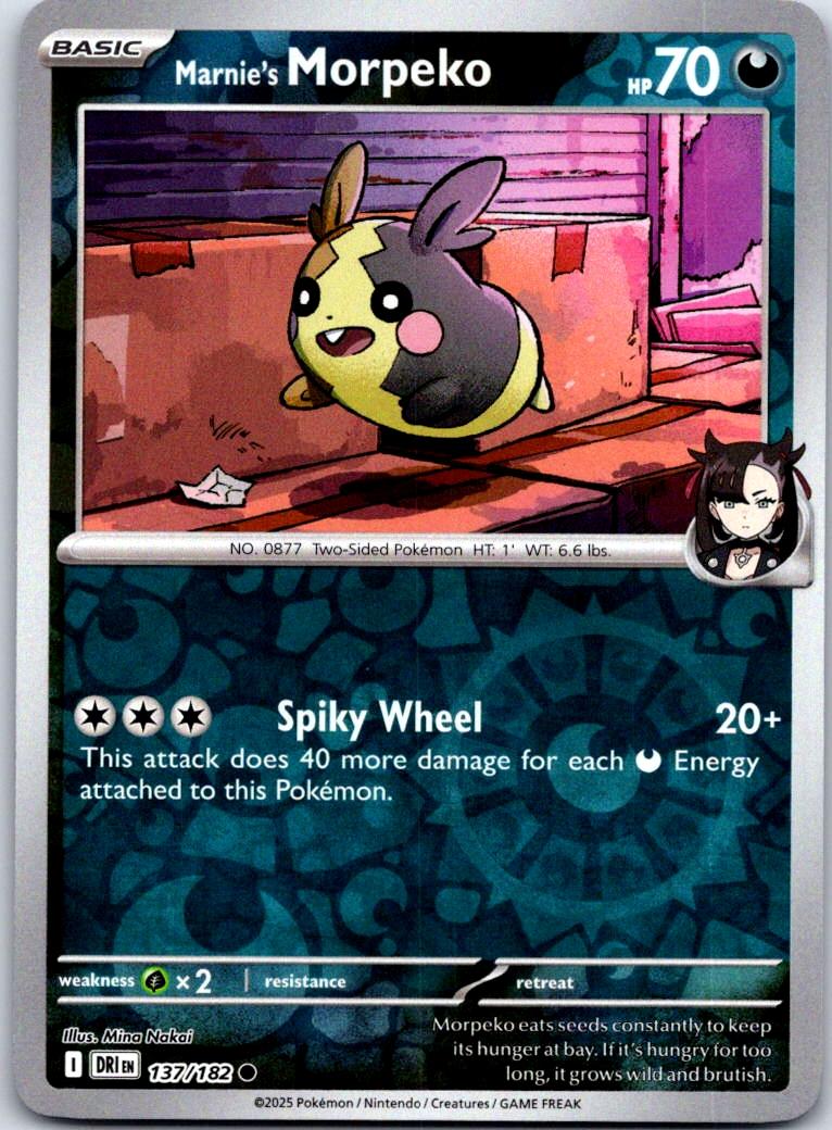 Marnie's Morpeko - 137/182 - Reverse Holo - DESTINED RIVALS - Pokemon - | AA128-36