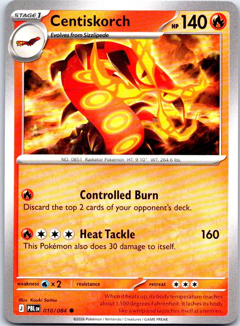 Centiskorch - 010/084 - - PITCH BLACK - Pokemon - Common | AB27-13