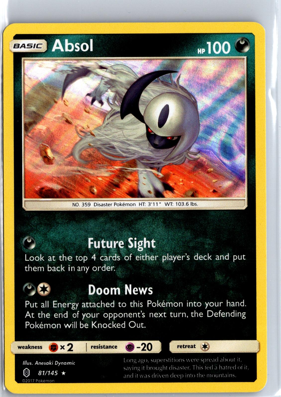 Absol - 81/145 - - GUARDIANS RISING - Pokemon - Holo Rare | AB05-48