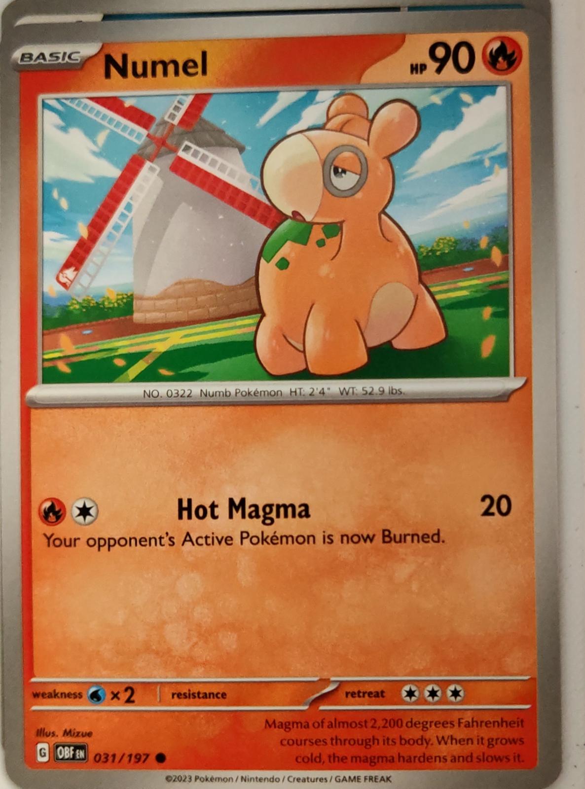 Numel - 031/197 - - OBSIDIAN FLAMES - Pokemon - Common | AA11-2